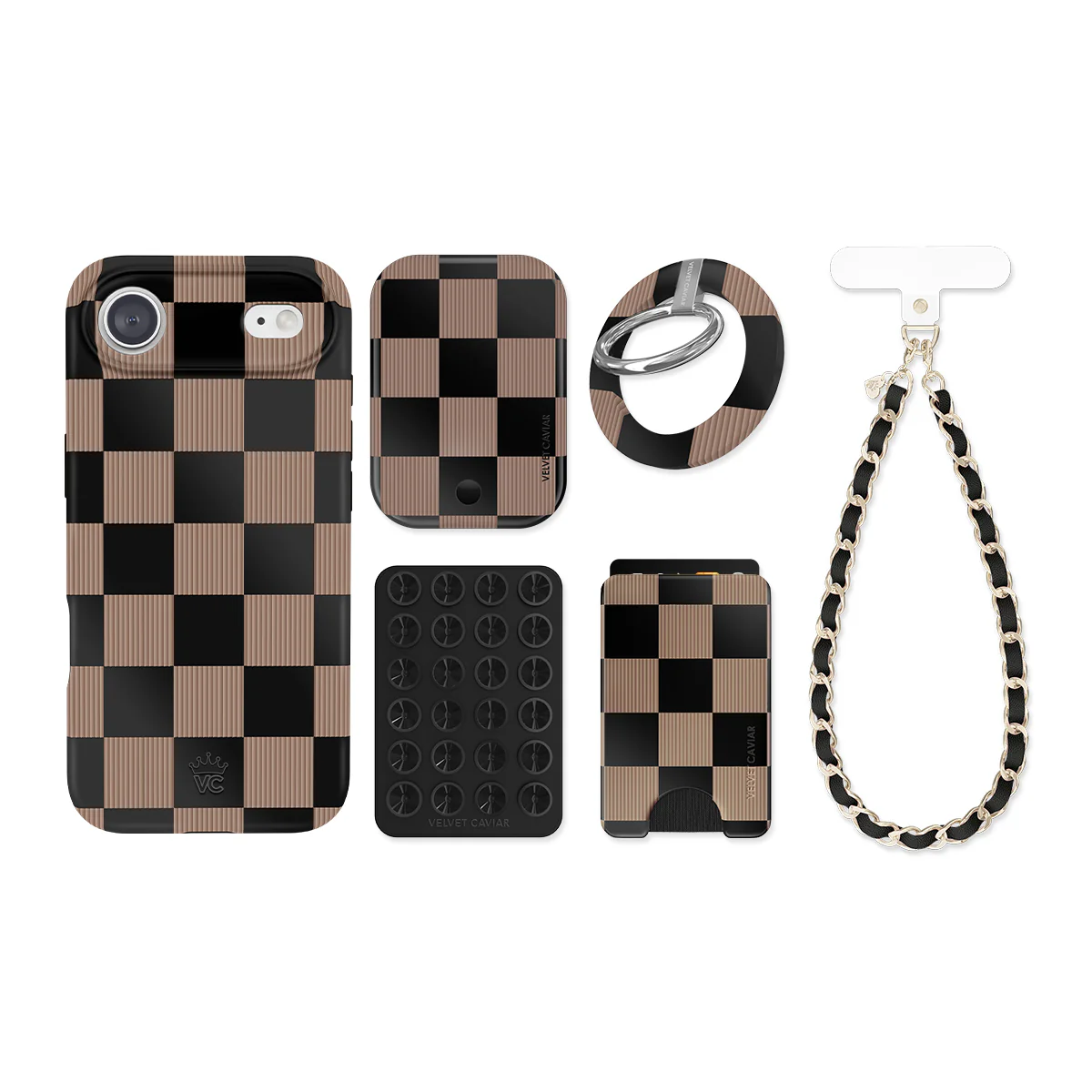 Mocha Vibe Checkered iPhone Bundle Set - Image 21