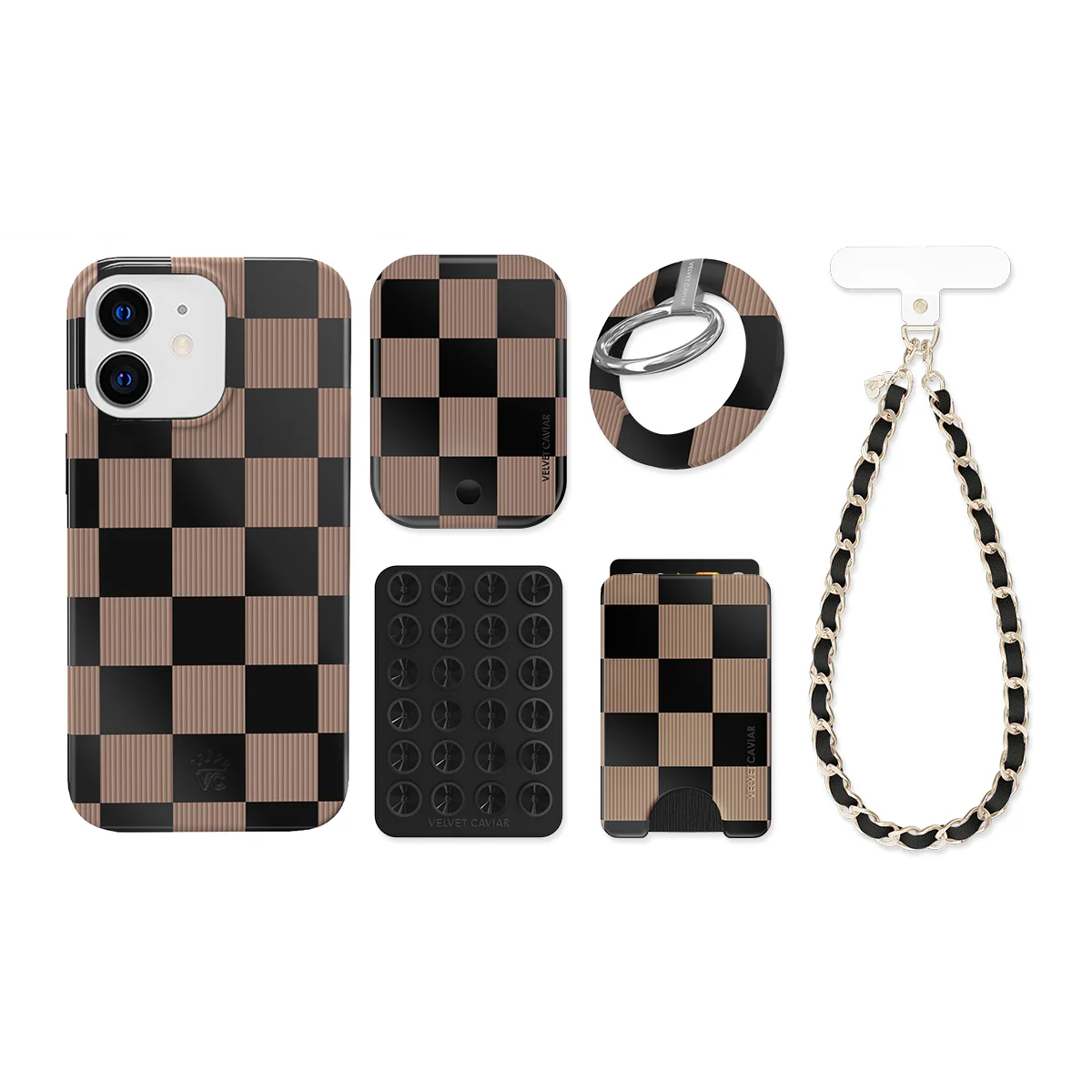 Mocha Vibe Checkered iPhone Bundle Set - Image 4