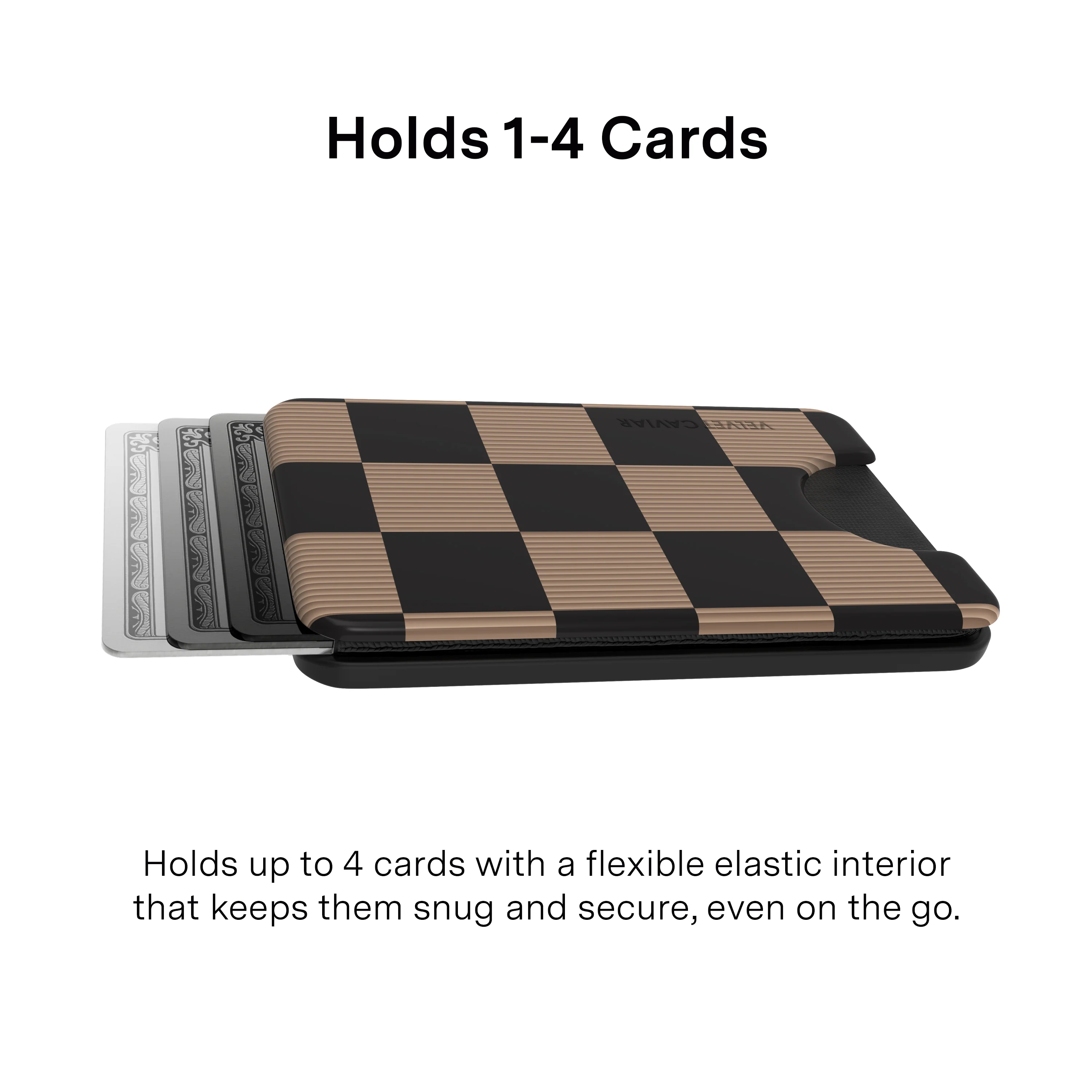 Mocha Vibe Checkered Magsafe Wallet - Image 2