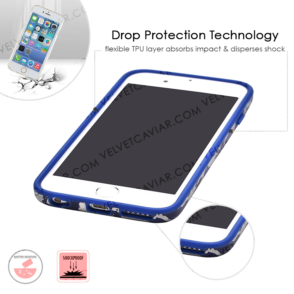 Navy Blue Marble Silver Chrome iPhone Case - Image 41