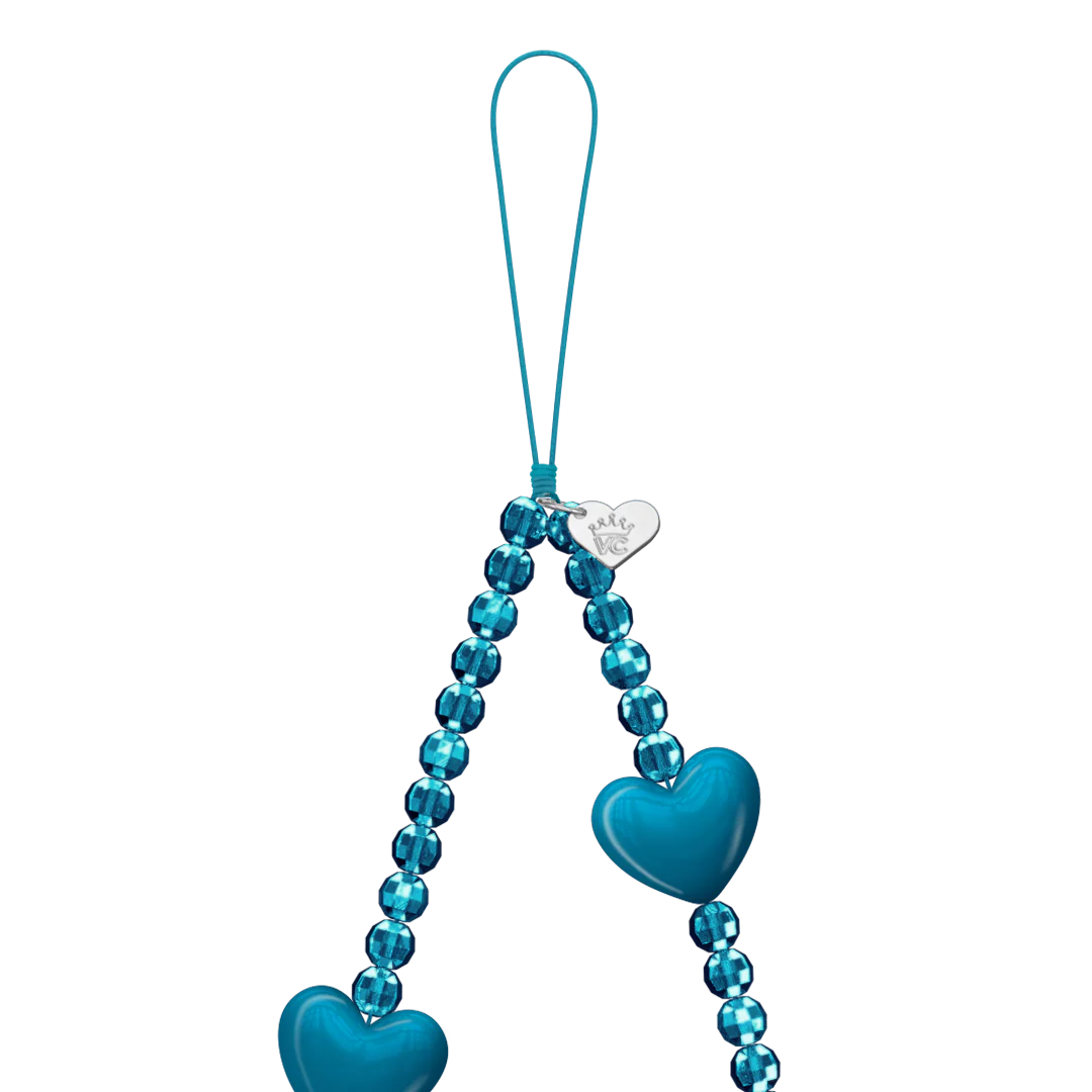Navy Heart Phone Charm - Image 3