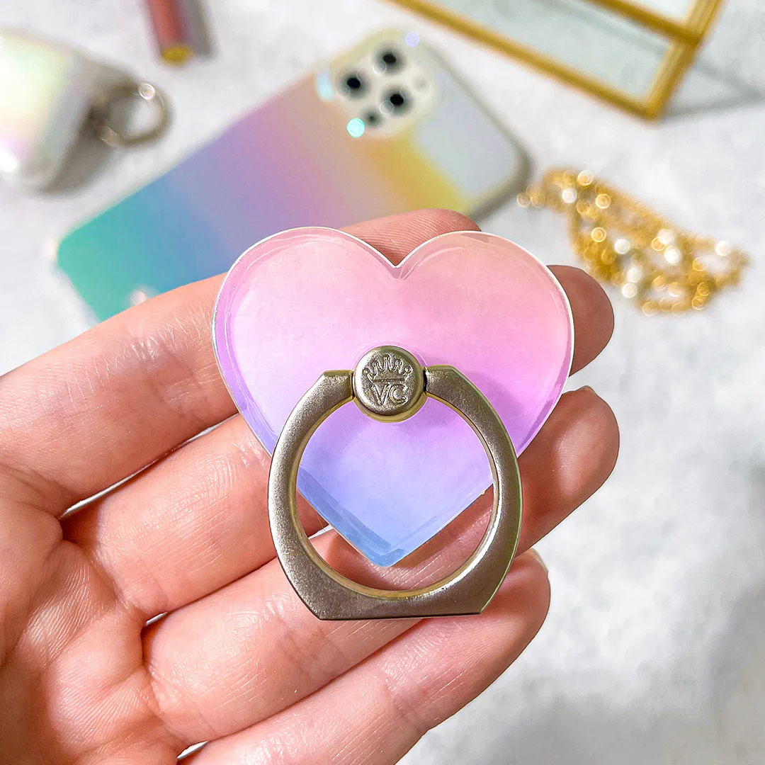 White Opal Heart Phone Ring - Image 2