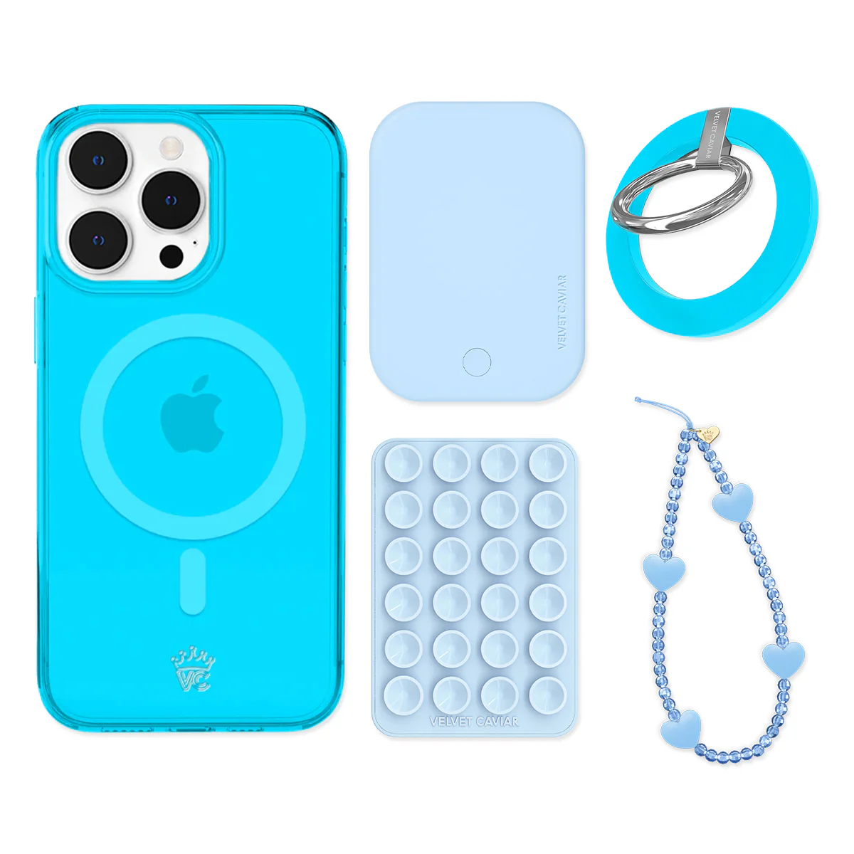 Neon Blue iPhone Bundle Set - Grip - Image 14