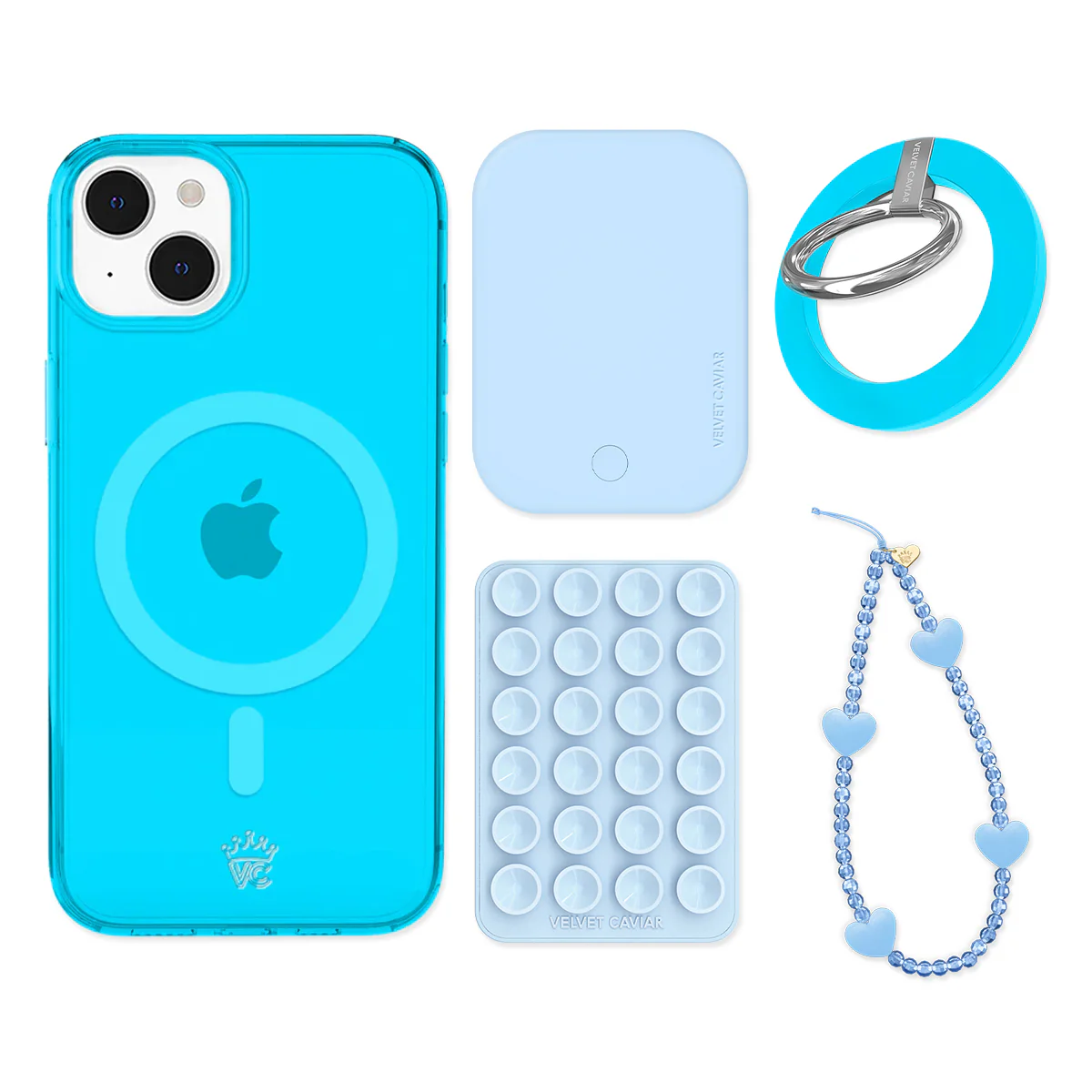 Neon Blue iPhone Bundle Set - Grip - Image 15