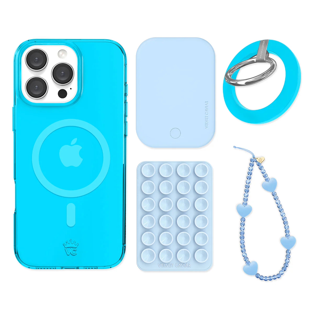 Neon Blue iPhone Bundle Set - Grip - Image 2