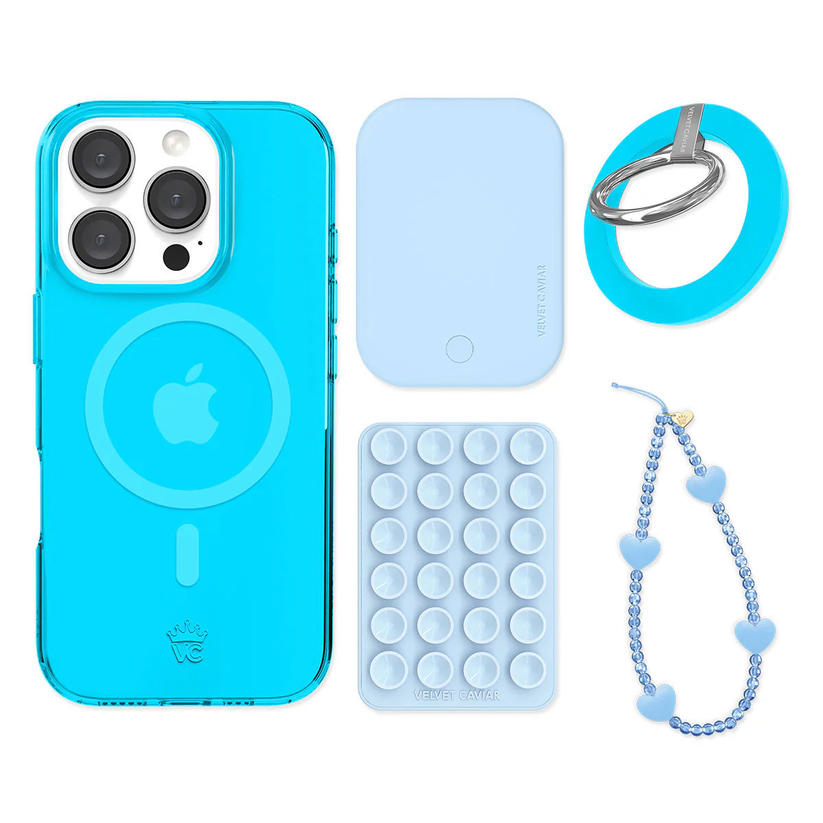 Neon Blue iPhone Bundle Set - Grip - Image 3
