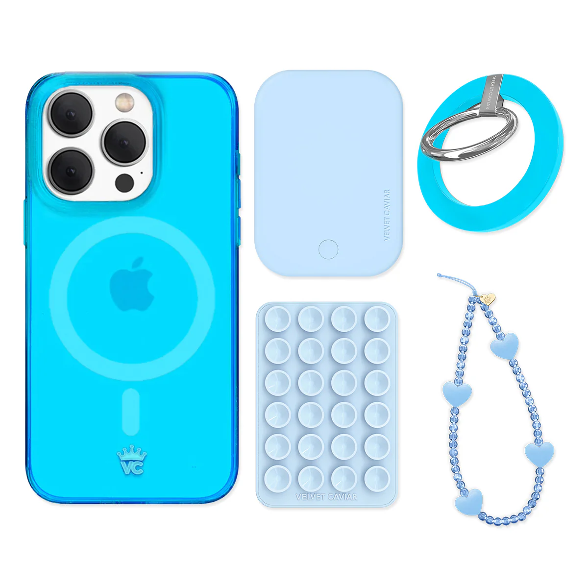 Neon Blue iPhone Bundle Set - Grip - Image 5