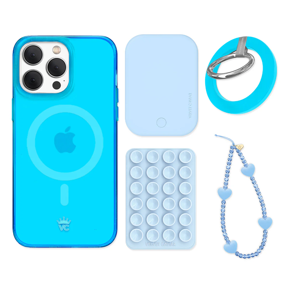 Neon Blue iPhone Bundle Set - Grip - Image 6