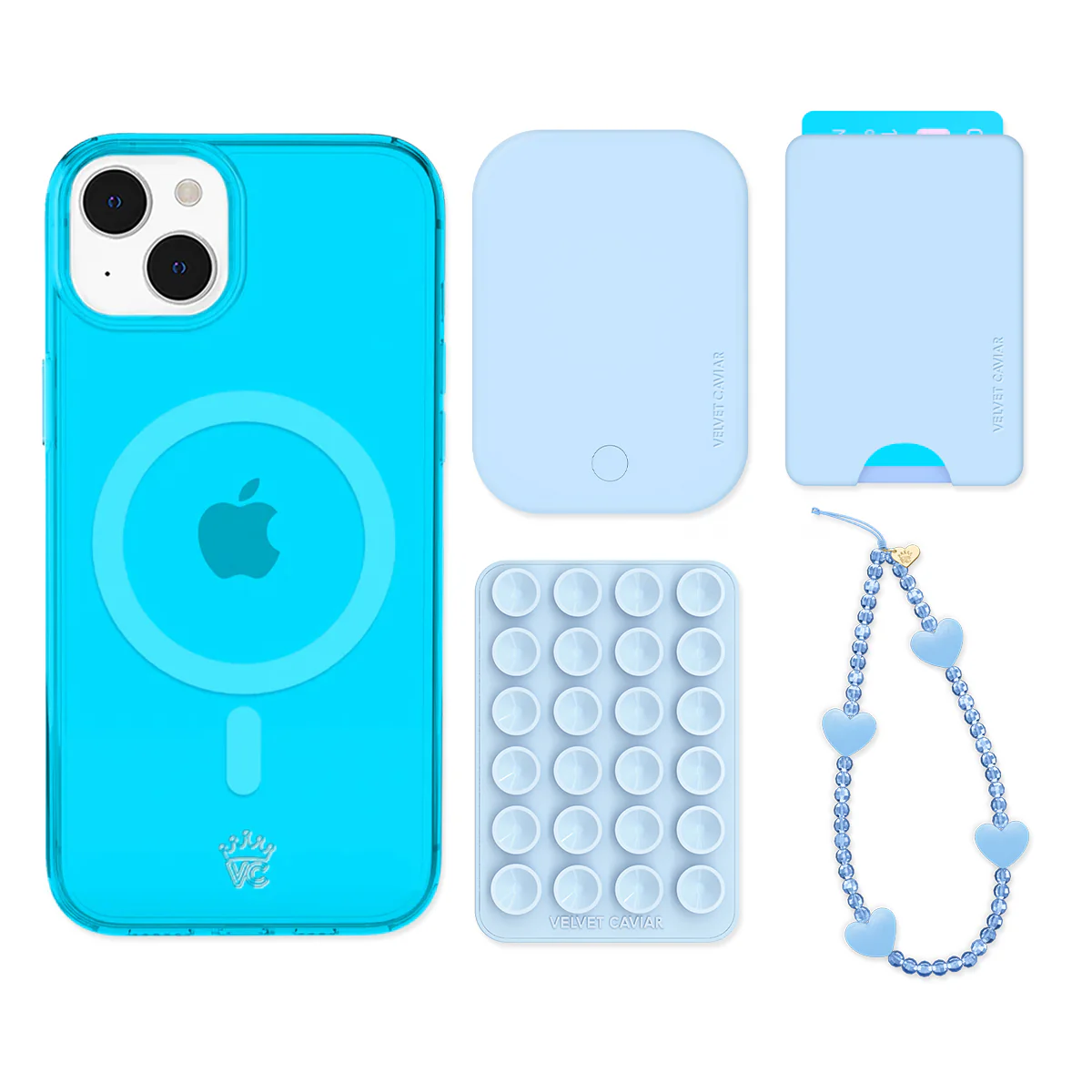 Neon Blue iPhone Bundle Set - Wallet - Image 11