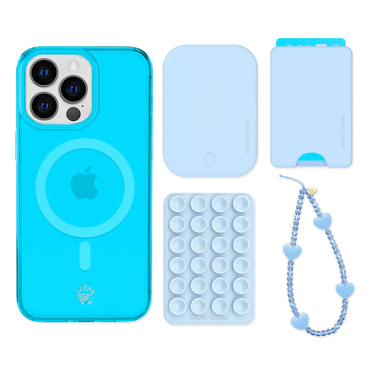 Neon Blue iPhone Bundle Set - Wallet - Image 13