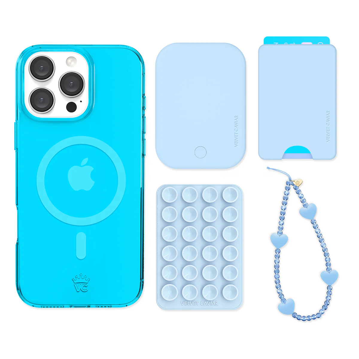 Neon Blue iPhone Bundle Set - Wallet - Image 2