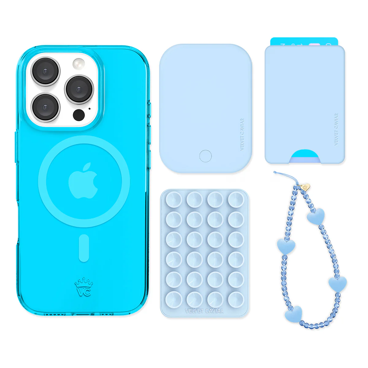 Neon Blue iPhone Bundle Set - Wallet - Image 3
