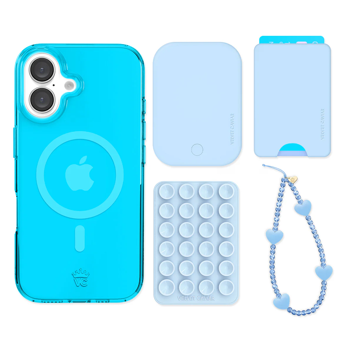 Neon Blue iPhone Bundle Set - Wallet - Image 4