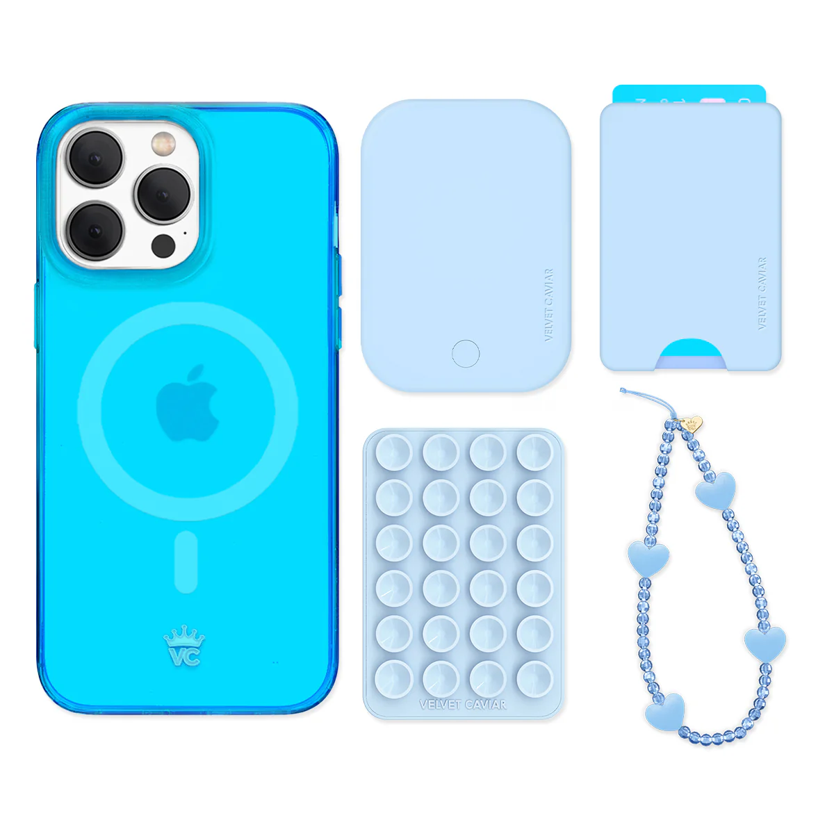 Neon Blue iPhone Bundle Set - Wallet - Image 6