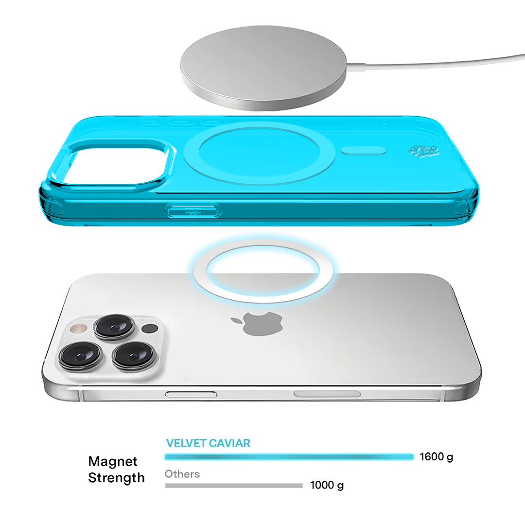 Neon Blue Clear iPhone Case - Image 104