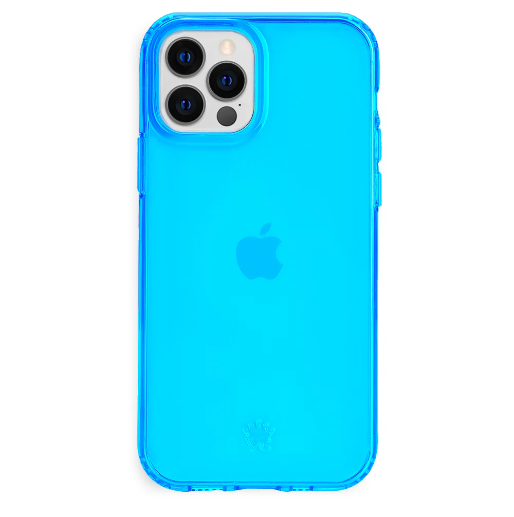Neon Blue Clear iPhone Case - Image 11