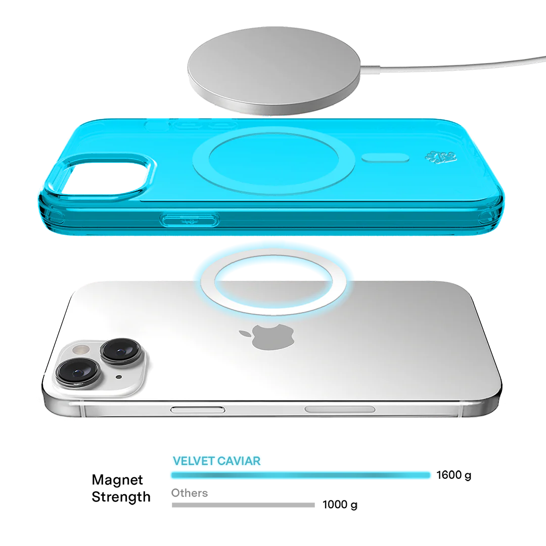 Neon Blue Clear iPhone Case - Image 114