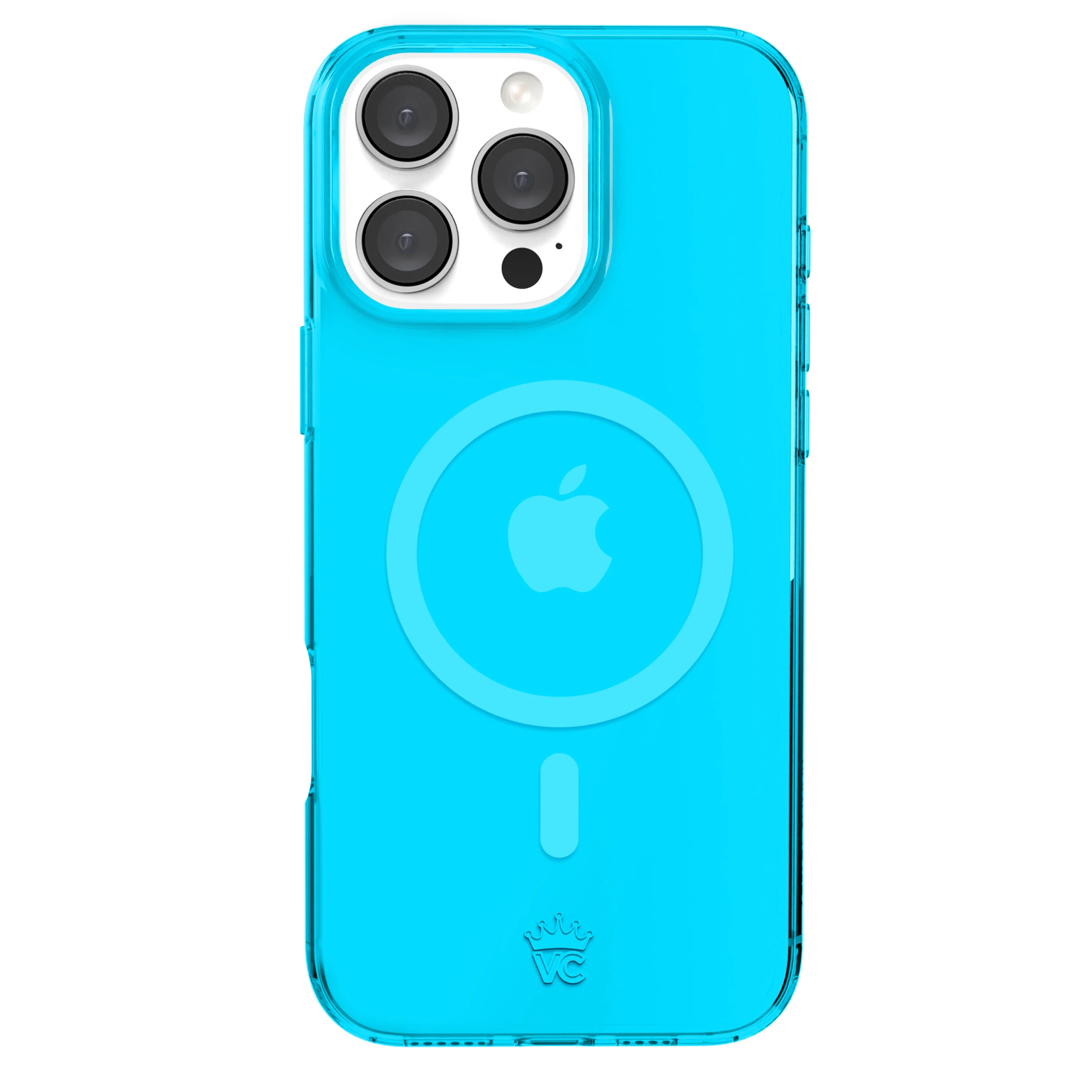 Neon Blue Clear iPhone Case - Image 122