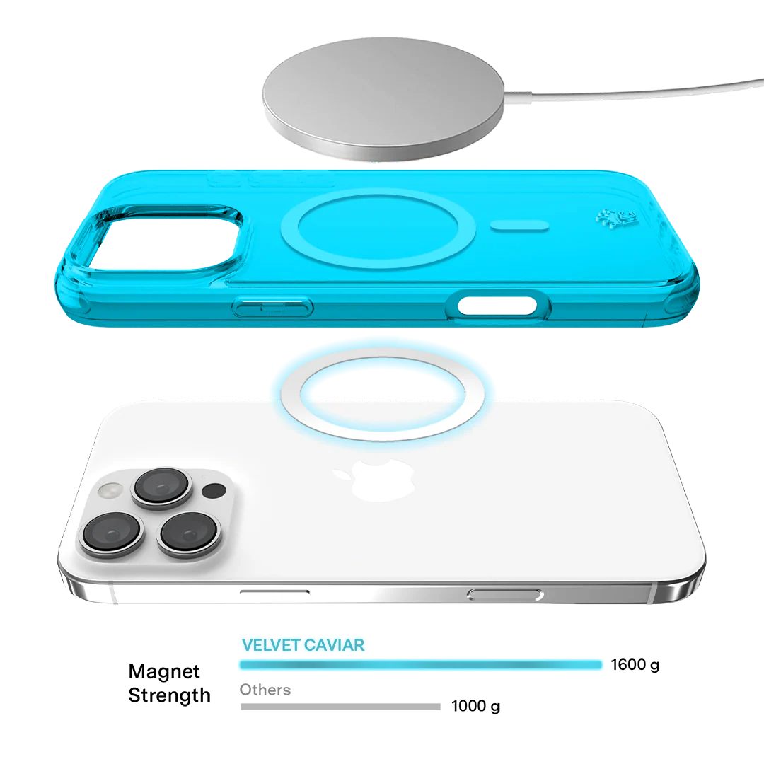 Neon Blue Clear iPhone Case - Image 124