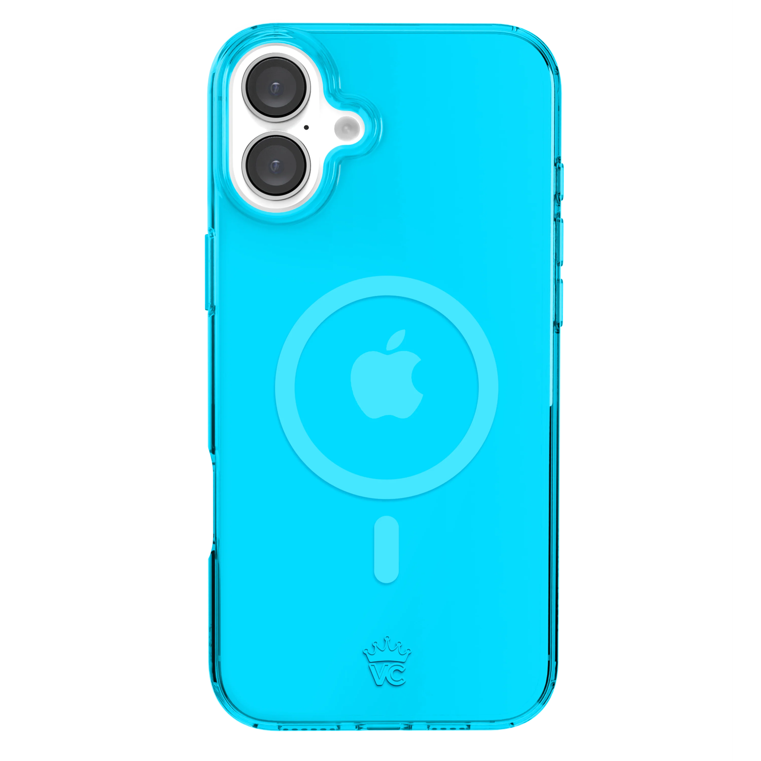 Neon Blue Clear iPhone Case - Image 132
