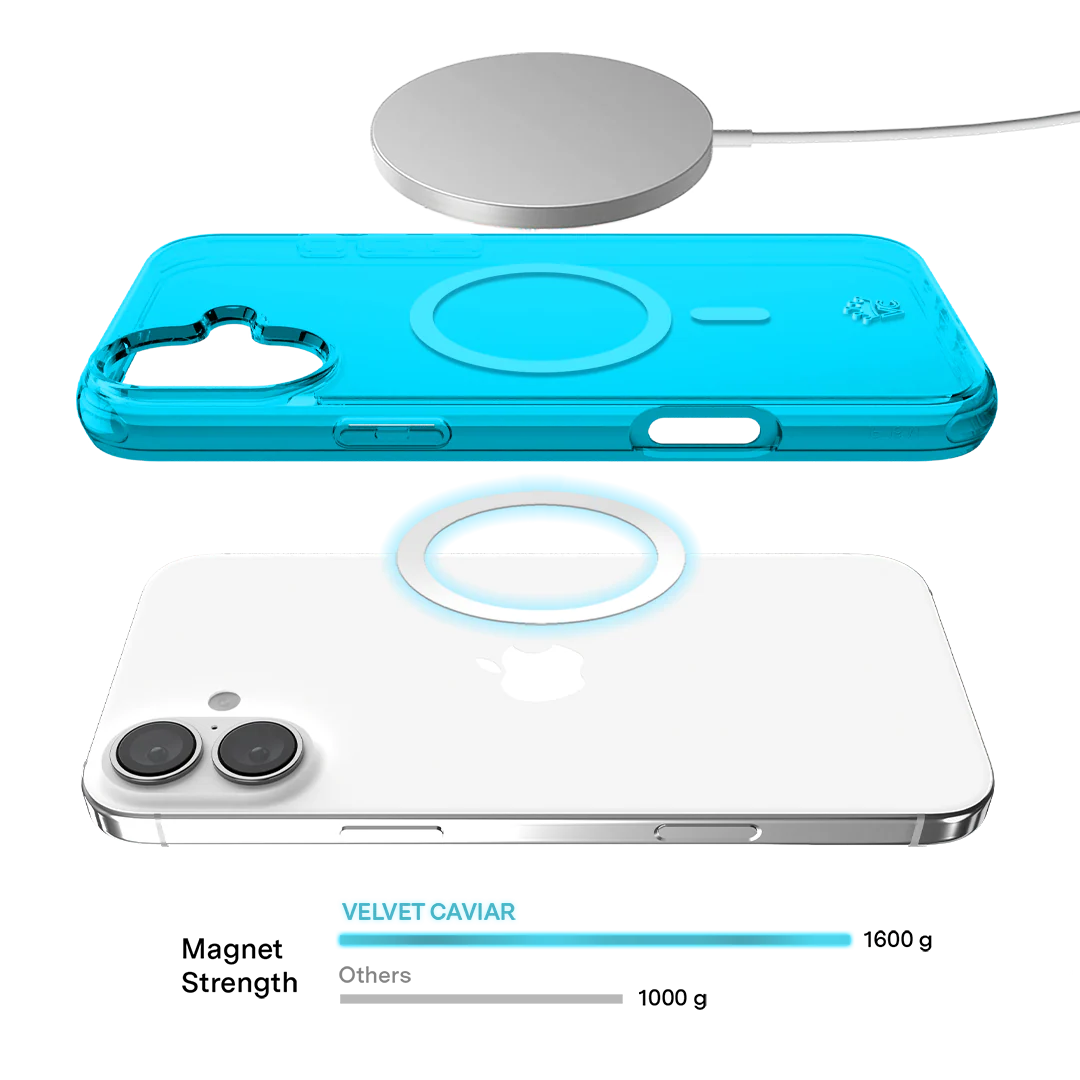 Neon Blue Clear iPhone Case - Image 134