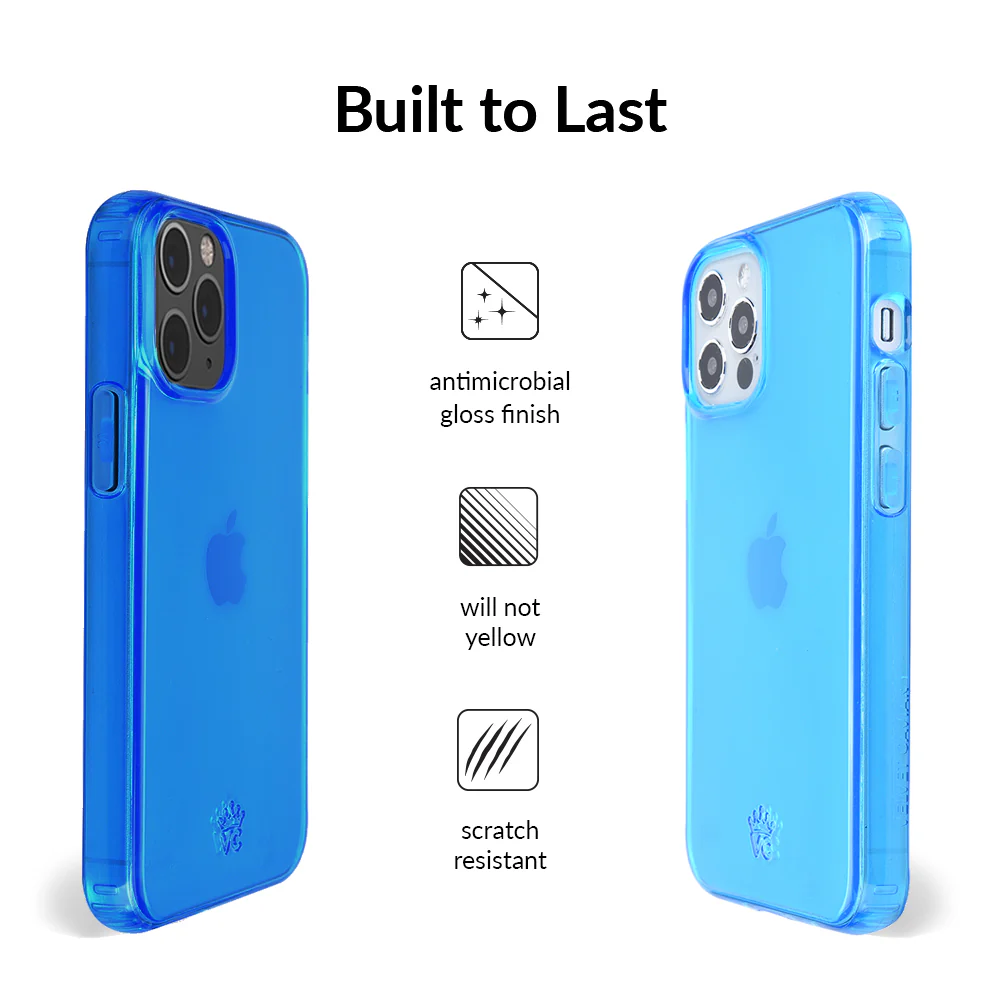Neon Blue Clear iPhone Case - Image 14