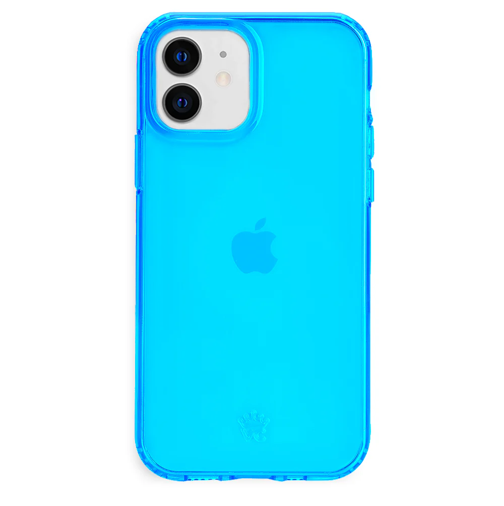 Neon Blue Clear iPhone Case - Image 21