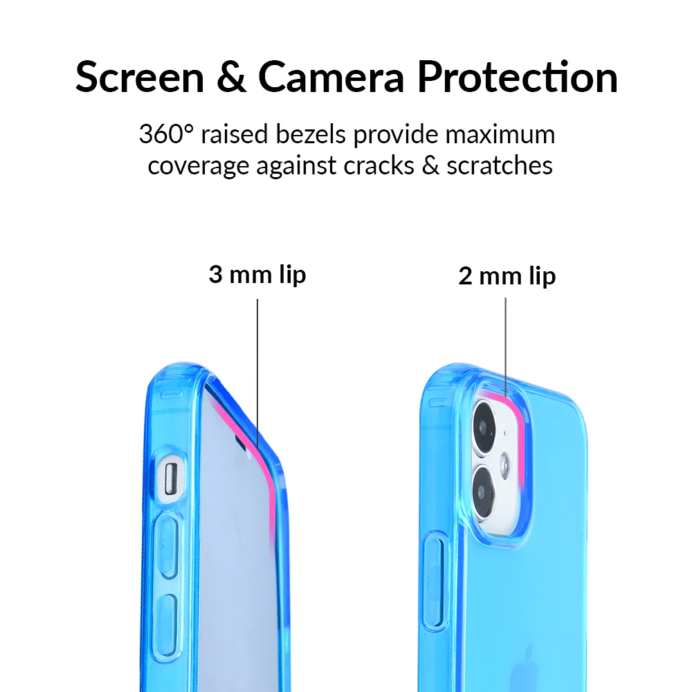 Neon Blue Clear iPhone Case - Image 22