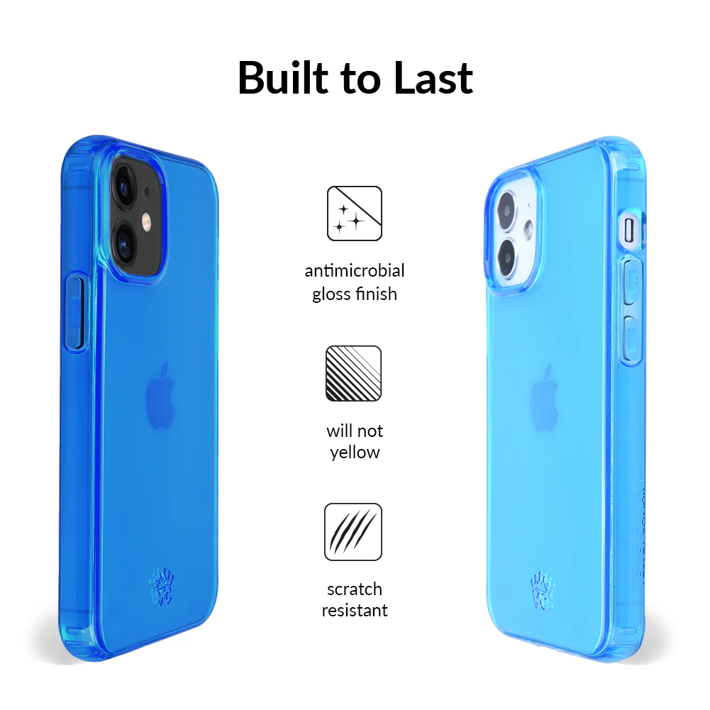 Neon Blue Clear iPhone Case - Image 24