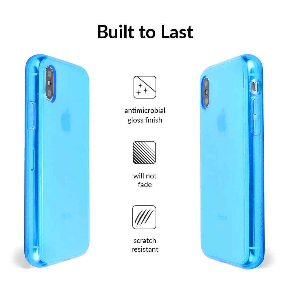 Neon Blue Clear iPhone Case - Image 29