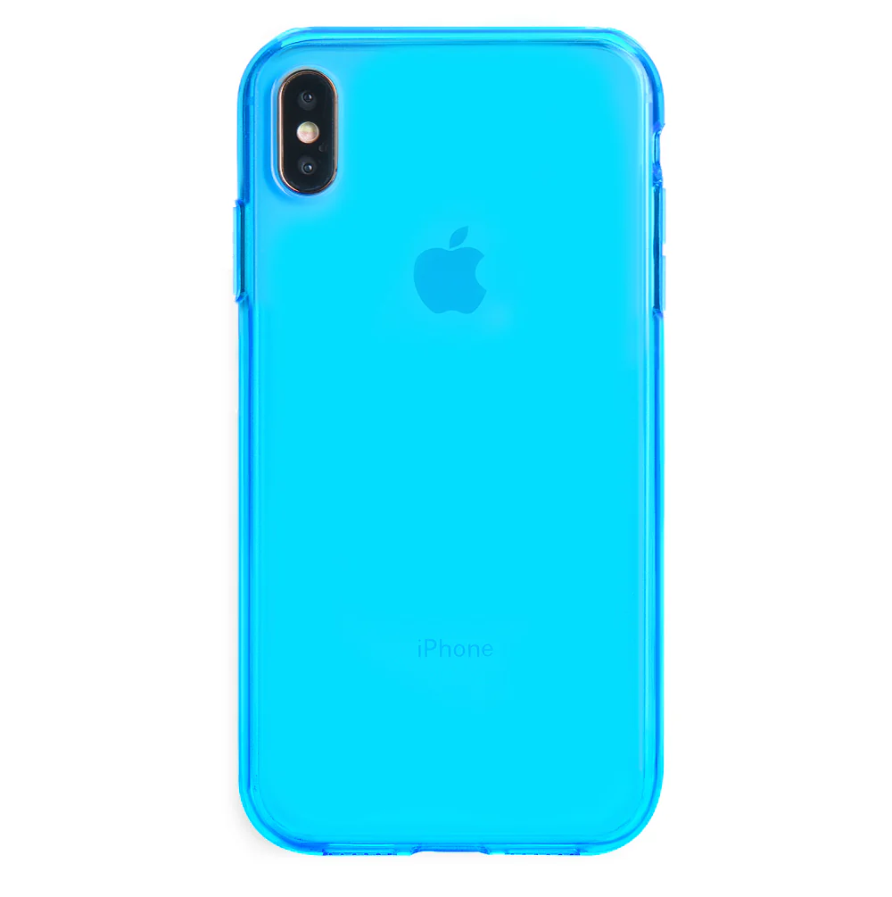 Neon Blue Clear iPhone Case - Image 31