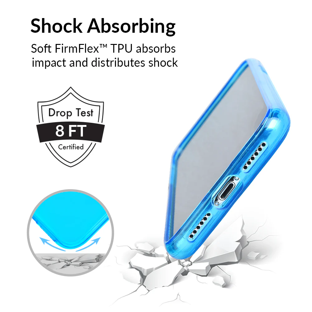 Neon Blue Clear iPhone Case - Image 33