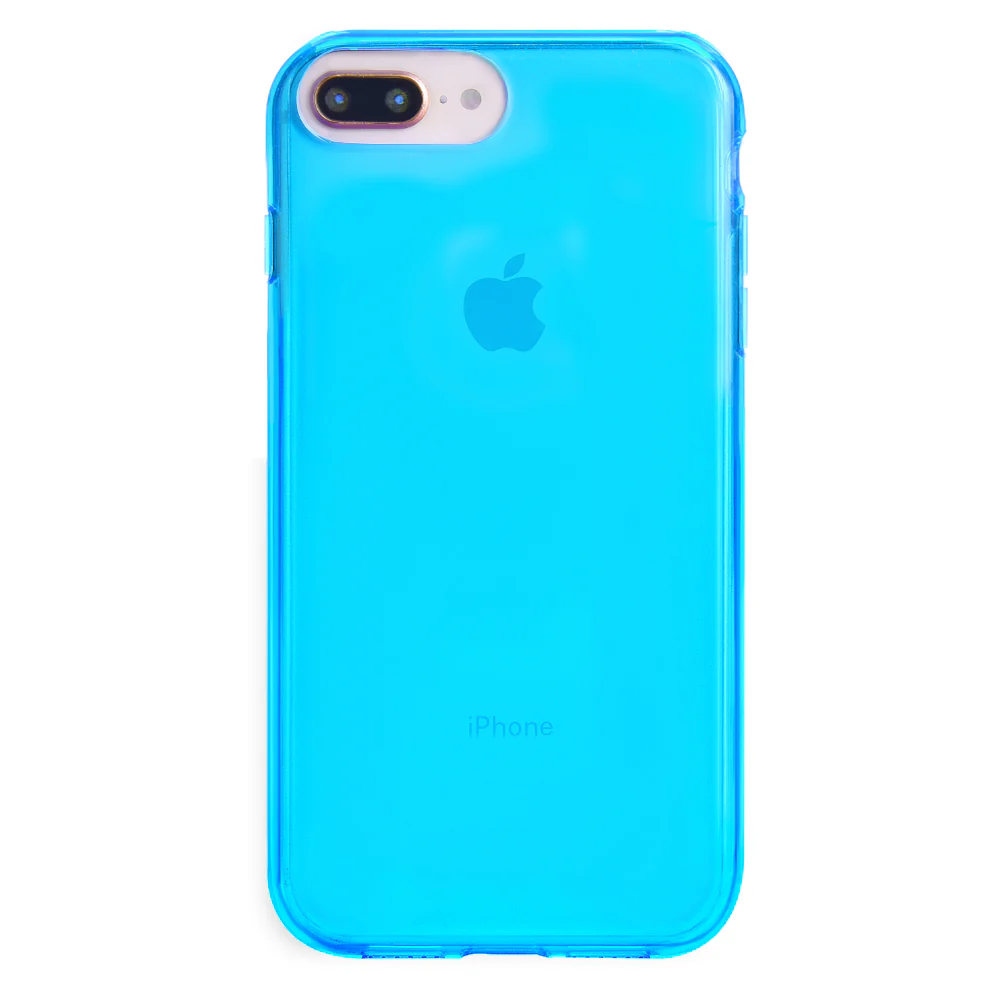 Neon Blue Clear iPhone Case - Image 36