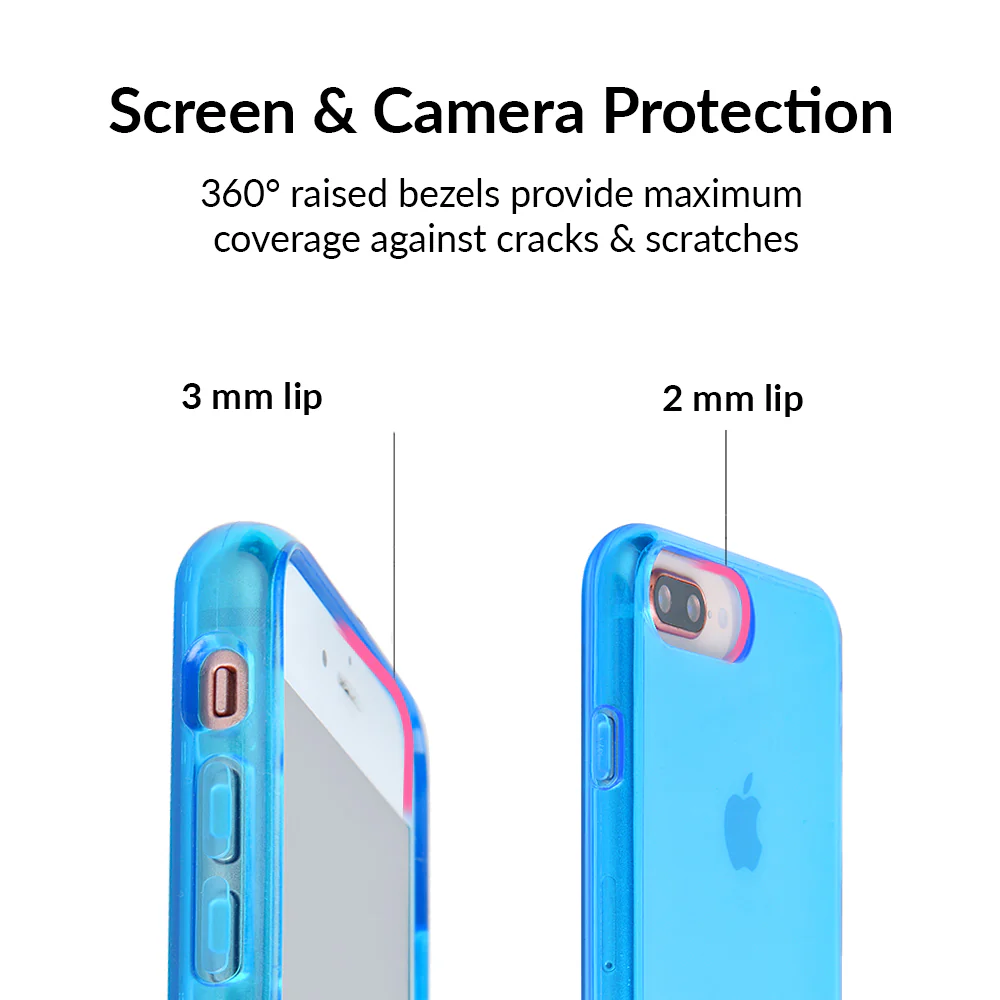 Neon Blue Clear iPhone Case - Image 37