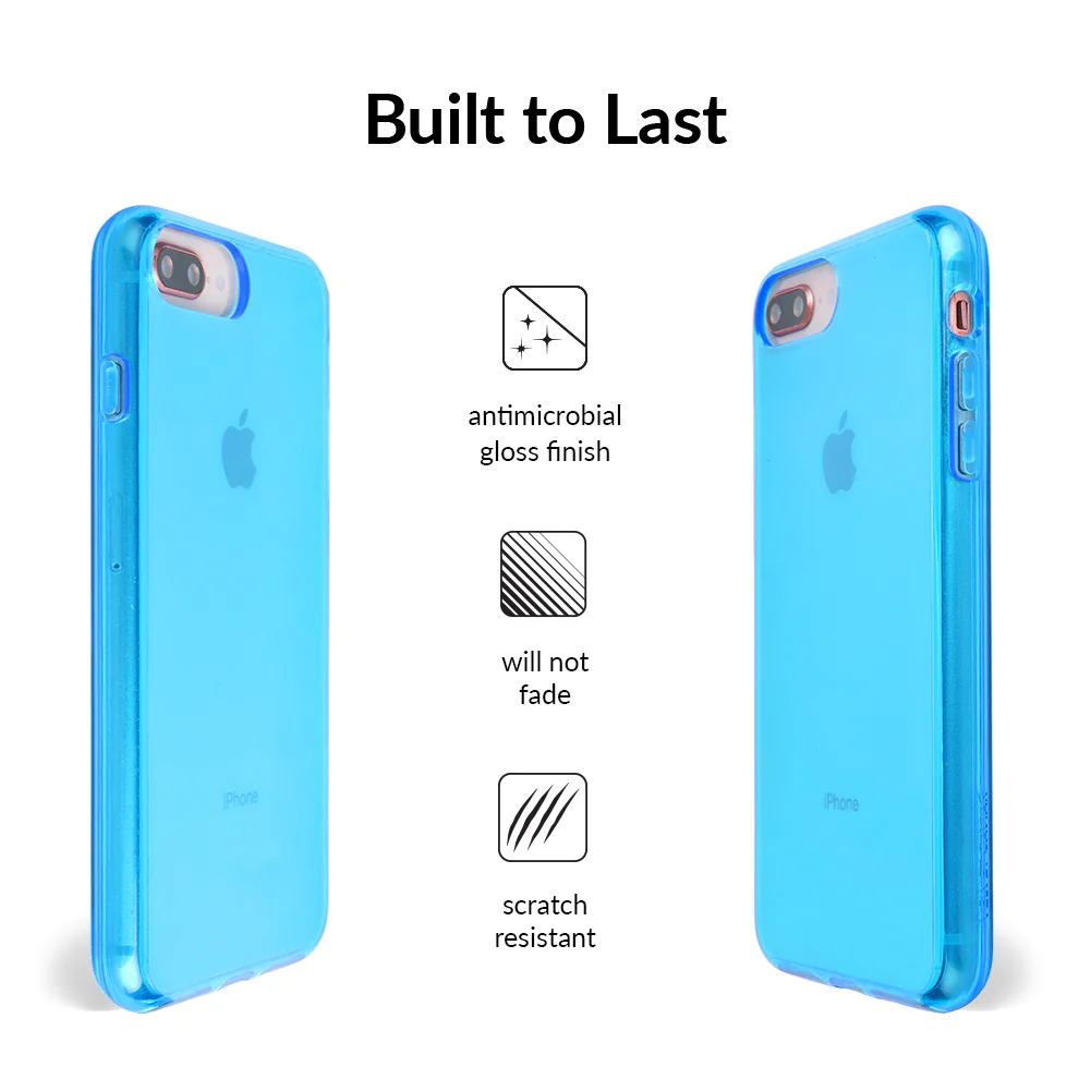Neon Blue Clear iPhone Case - Image 39