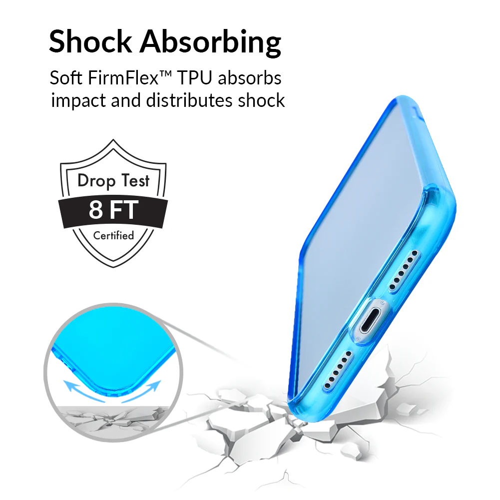 Neon Blue Clear iPhone Case - Image 48