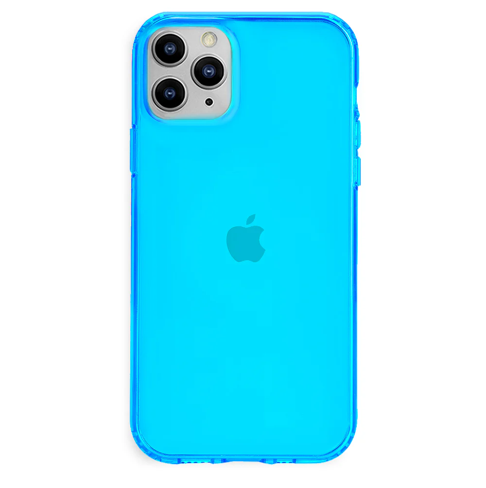 Neon Blue Clear iPhone Case - Image 56