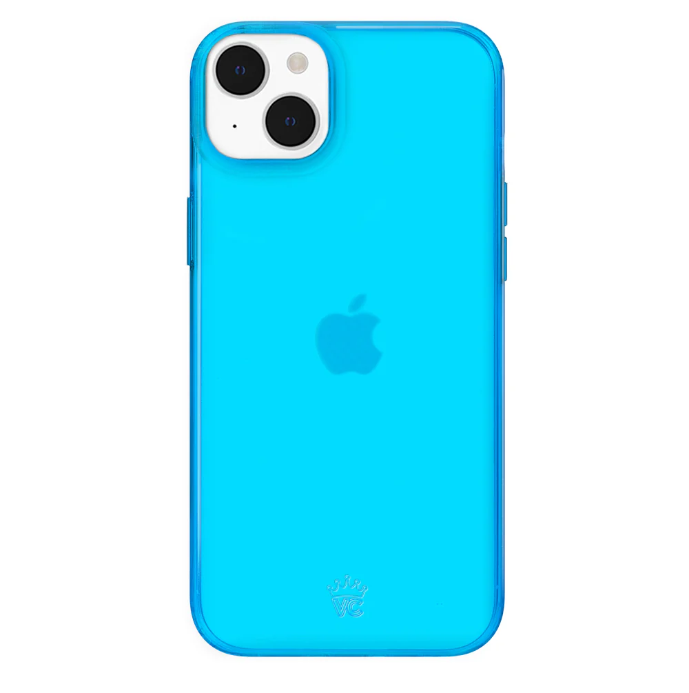 Neon Blue Clear iPhone Case - Image 62