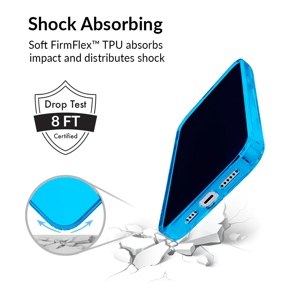 Neon Blue Clear iPhone Case - Image 64