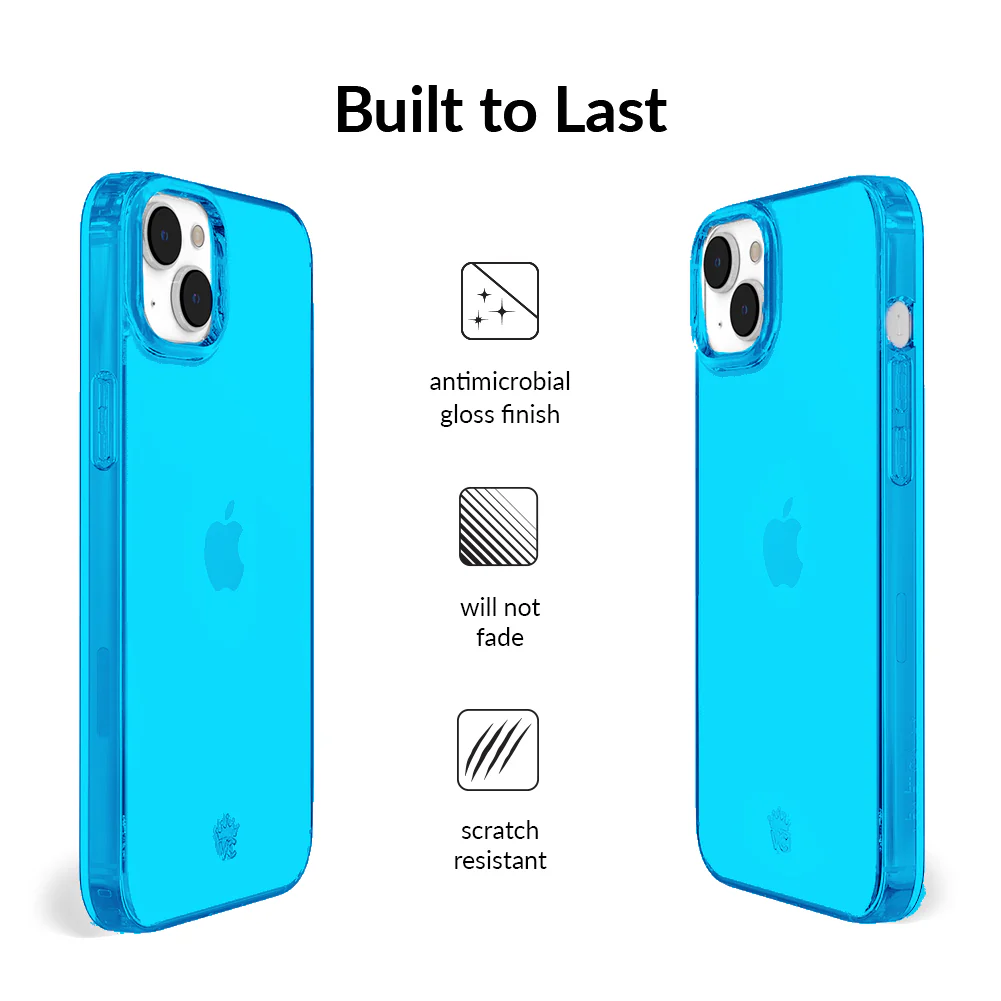 Neon Blue Clear iPhone Case - Image 65