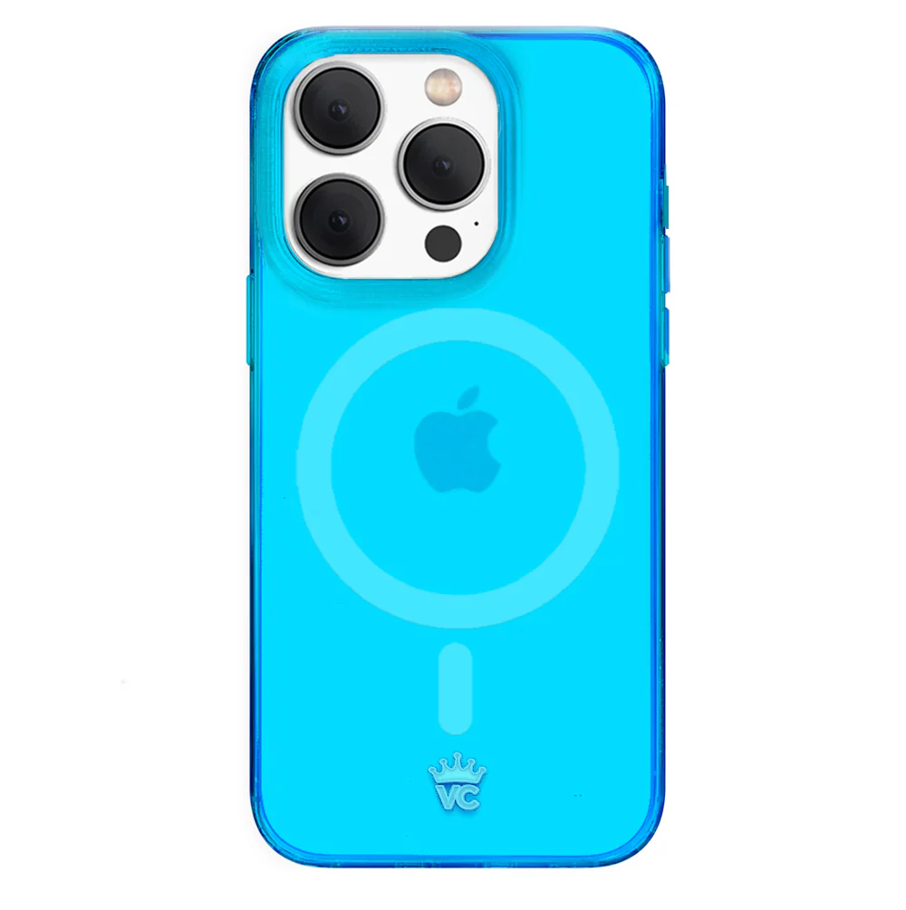 Neon Blue Clear iPhone Case - Image 77