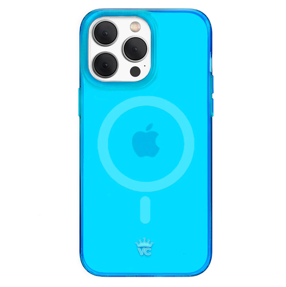 Neon Blue Clear iPhone Case - Image 82