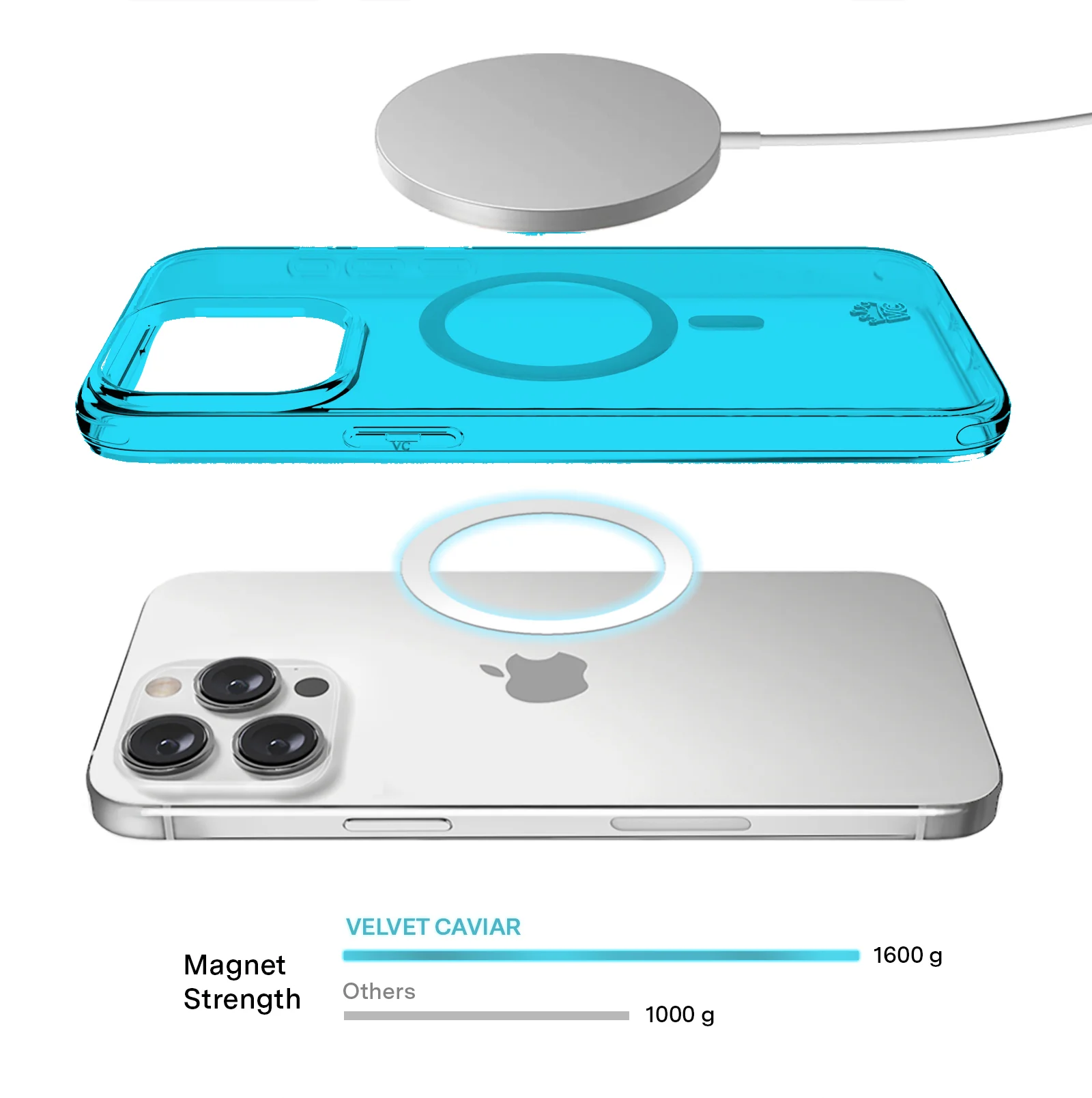 Neon Blue Clear iPhone Case - Image 84