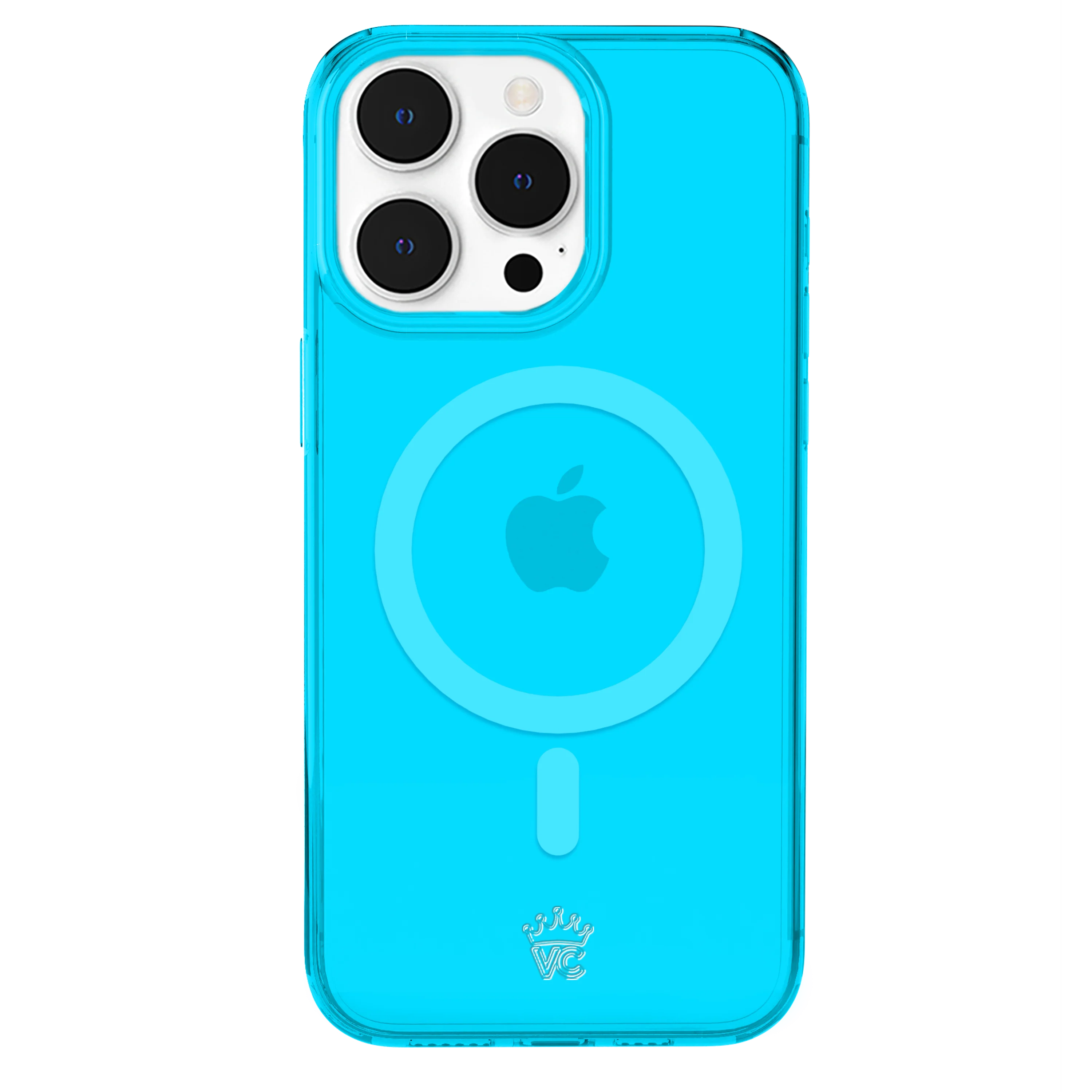 Neon Blue Clear iPhone Case - Image 87