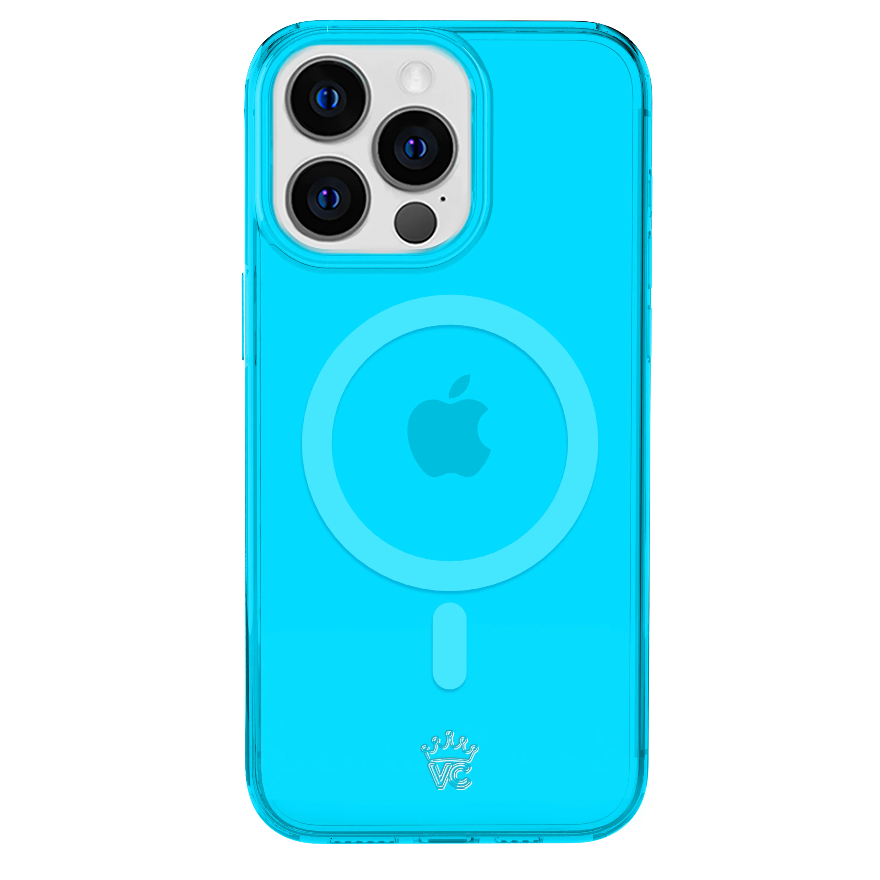 Neon Blue Clear iPhone Case - Image 97