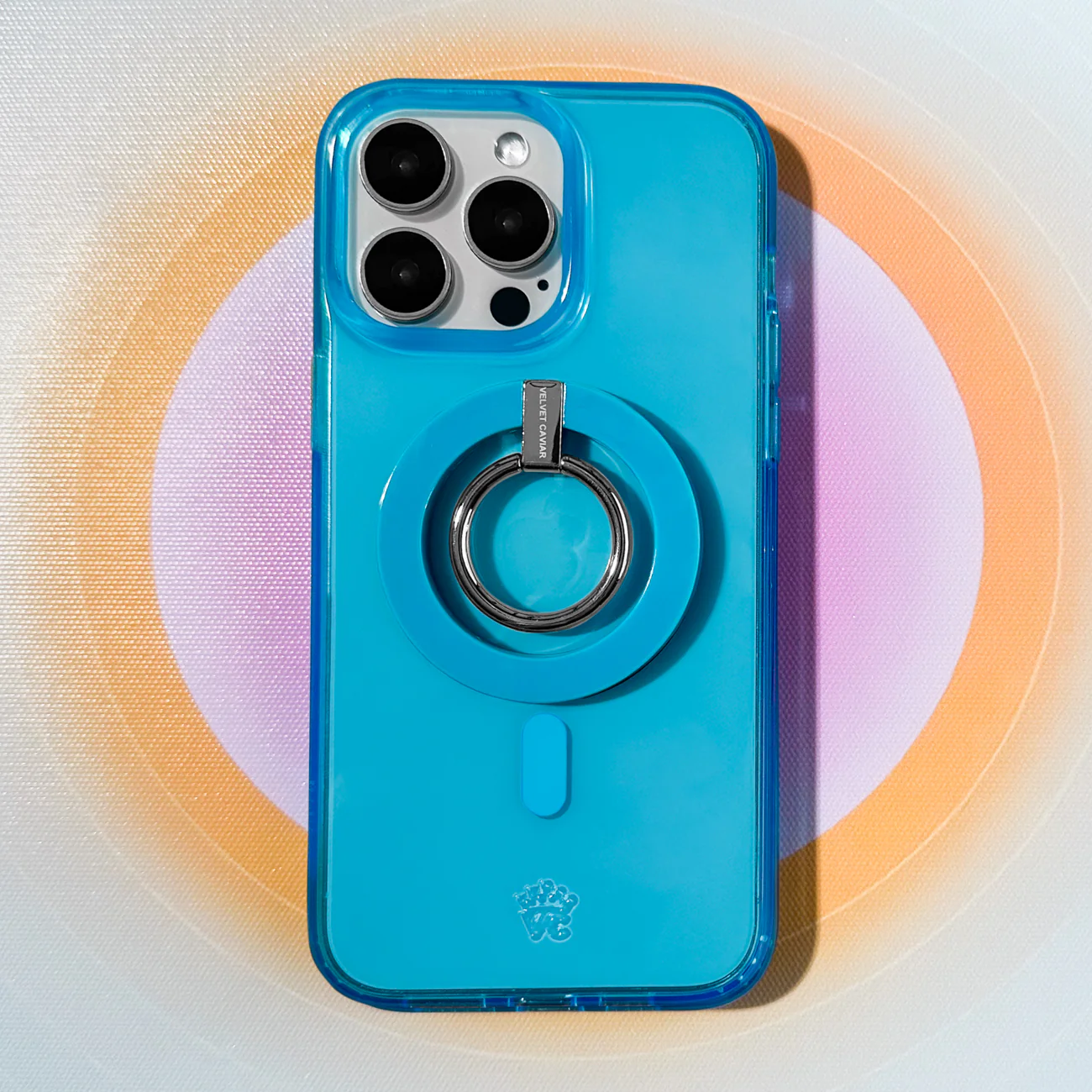 Neon Blue MagSafe Grip Ring - Image 2