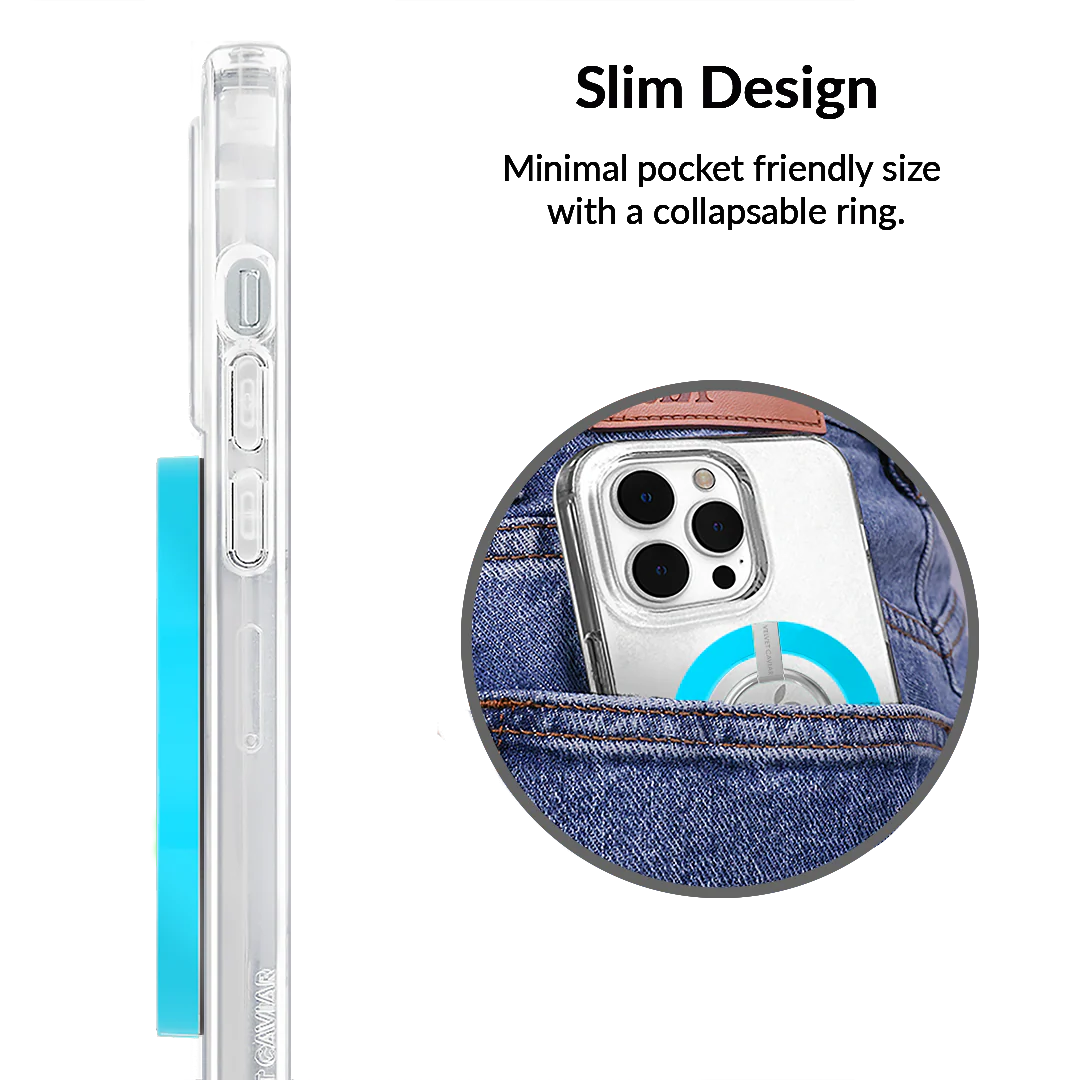 Neon Blue MagSafe Grip Ring - Image 5