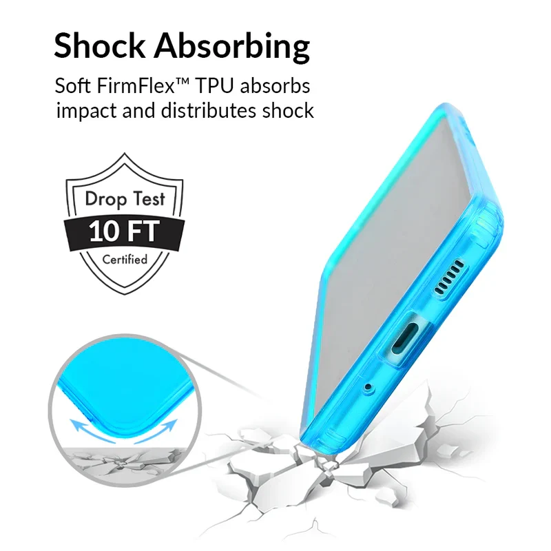 Neon Blue Clear Samsung Case - Image 10