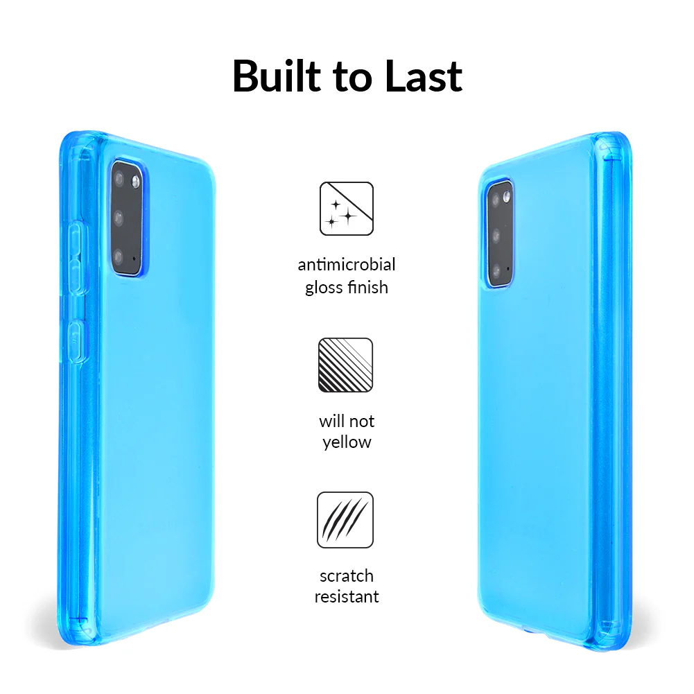 Neon Blue Clear Samsung Case - Image 11