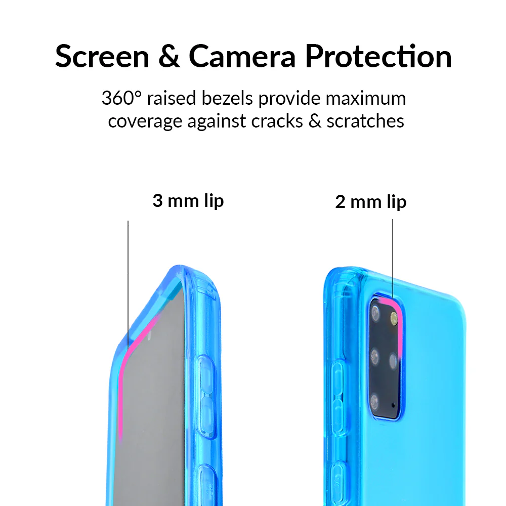 Neon Blue Clear Samsung Case - Image 15